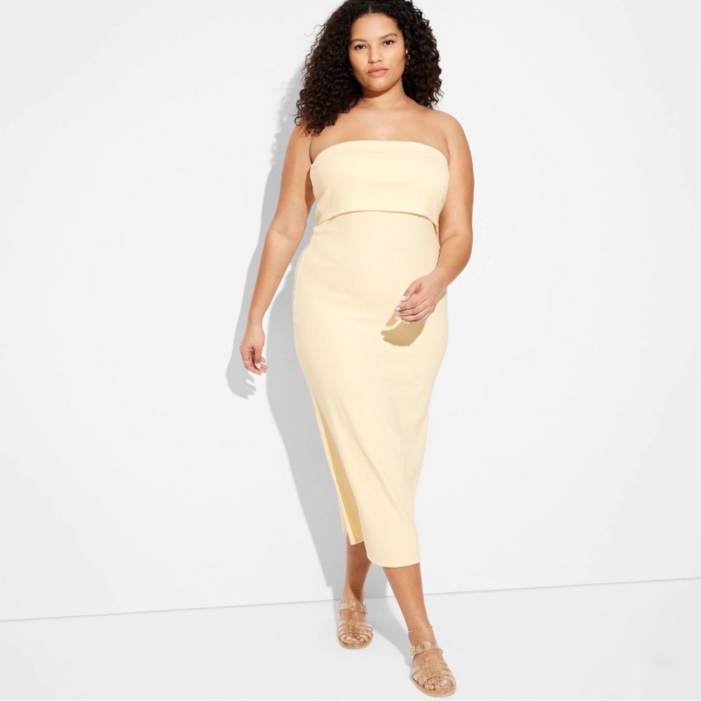 Target Yellow Strapless Dress